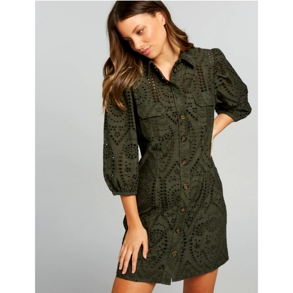 Portmans | Dresses | Nwot Portmans Broderie Shirt Dress | Poshmark